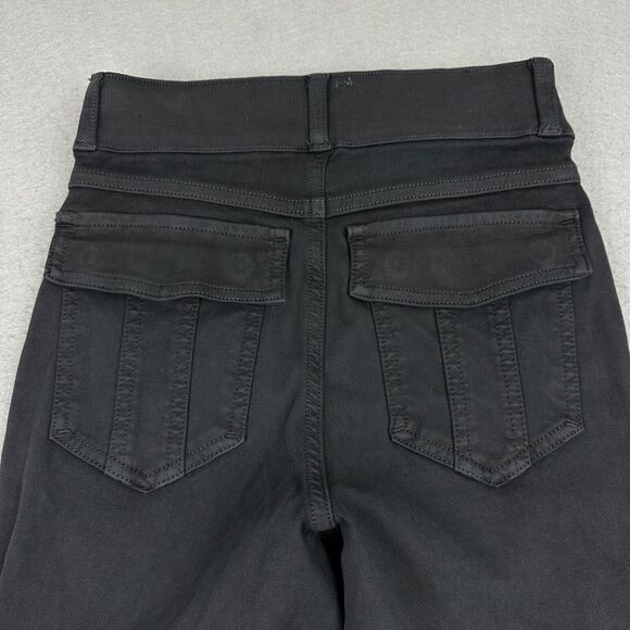 NWT Spanx Stretch Twill Ankle Cargo Pants Women's XS Black Slimming Smoothing - Picture 9 of 13